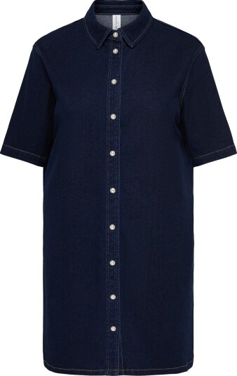 Only Carmakoma Denimkjole Carmadeline S/s Mini Blå