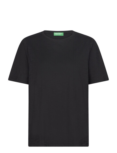 United Colors of Benetton Short Sleeves T-Shirt - Black - XS