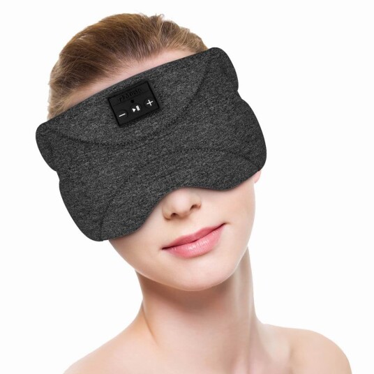 INF Bluetooth-hodebånd/sovemaske Sovehodetelefoner Sort