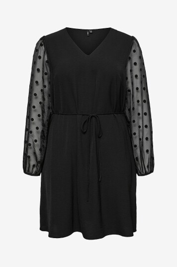 Vero Moda Curve Kjole vmcAlva Detail Short Svart Vero Moda Curve Kjole vmcAlva Detail Short Svart