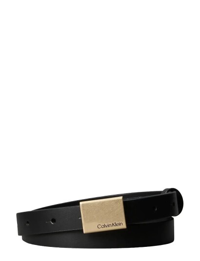 Calvin Klein Titlecase Plaque Belt 20Mm   Black   75