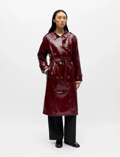 Object Objerika Trench Coat A Rep Burgundy 40