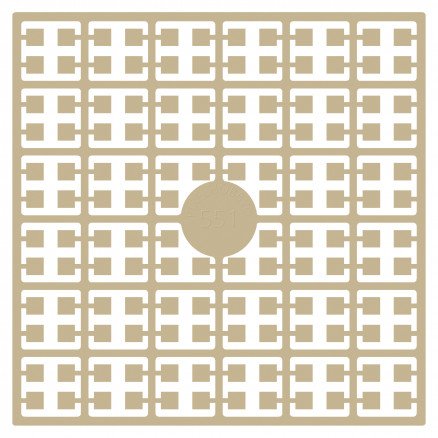 Pixelhobby Midi Perler 551 Lys Mokkabeige 2x2mm 140 pixels