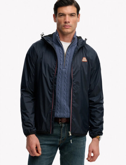 Superdry Essential Tri Windbreaker Jkt   Navy   S