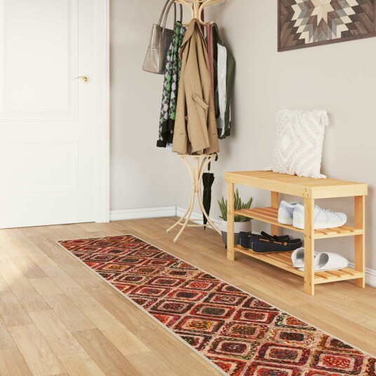 Teppe Runner MARSA Flerfarget 50 x 350 cm Polyester og PVC Teppe Runner MARSA Flerfarget 50 x 350 cm Polyester og PVC