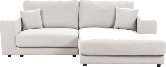 Ersi Sofa med Sjeselong 3 seter Hvit/Svart