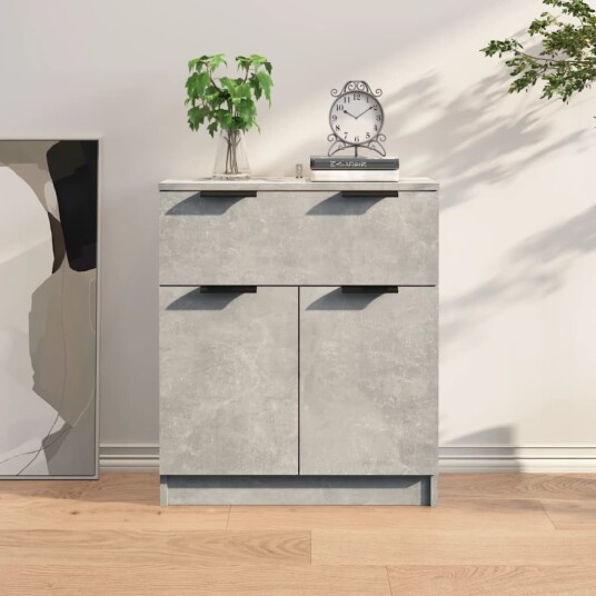 vidaXL Skjenk betonggrå 60x30x70 cm konstruert tre vidaXL Skjenk betonggrå 60x30x70 cm konstruert tre