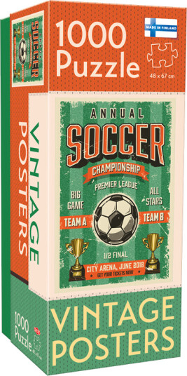 Tactic Puzzle Lovers Vintage Posters Soccer Championship 1000 Pcs Puzzle
