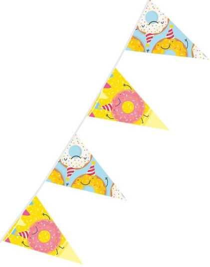 Flaggbanner 6 Meter Donut Party