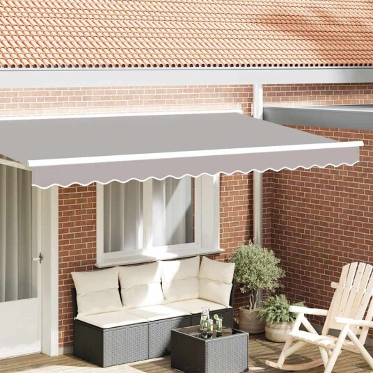 Markise Valance for 4 m Ramme Lysegrå 3.8x0.2 m
