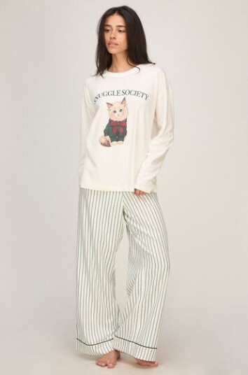 Hunkemöller Pyjama Set Viscose Hvit