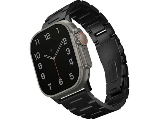 Uniq Osta Strap Apple Watch 42/44/45/ 49Mm Series 1/2/3/4/5/6/7/8/9/Se/Se2/Ultra/Ultra 2 Stainless Steel Black/Midnight Black