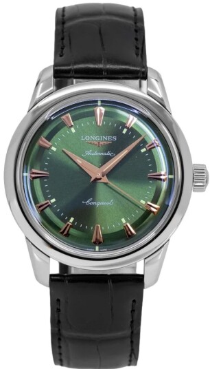 Longines Herreklokke L1.649.4.02.2 Conquest Heritage Grønn/Lær Ø38 Longines Herreklokke L1.649.4.02.2 Conquest Heritage Grønn/Lær Ø38