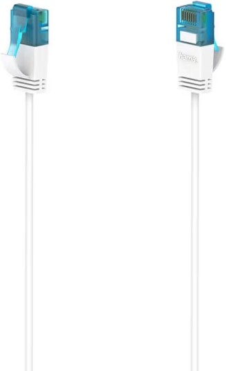 Hama CAT 6a Flexi-Slim Ethernetkabel U/UTP 3m Hvit 10 Gbps
