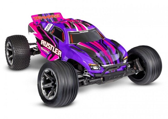 Traxxas 372548 Rustler 2WD 1/10 RTR TQ EHD Pink With Battery/Cha Traxxas 372548 Rustler 2WD 1/10 RTR TQ EHD Pink With Battery/Cha