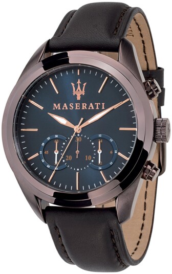 Maserati Herreklokke R8871612008 Traguardo Blå/Lær Ø45 mm Maserati Herreklokke R8871612008 Traguardo Blå/Lær Ø45 mm