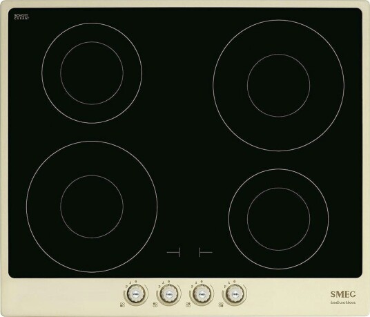Smeg Cortina 60 cm Induksjonstopp med Touch Kontroll and Boostfunksjon - Beige