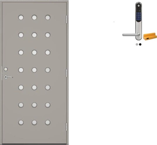 Ytterdør Swedoor Advance-Line Statement Vibe med Yale Doorman Classic Home