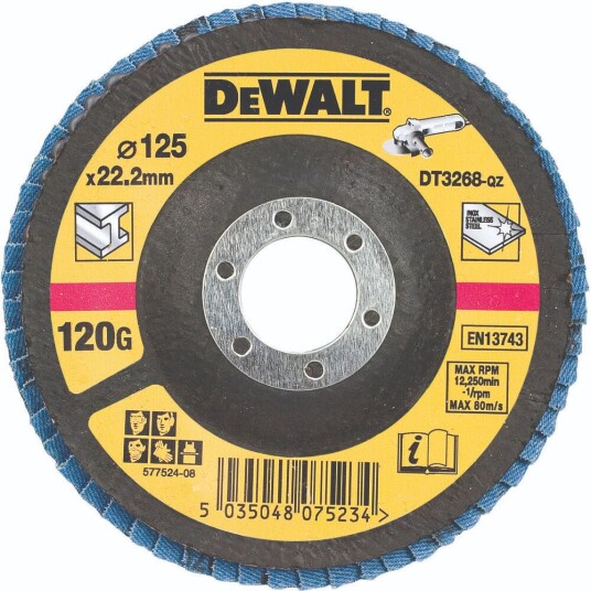 Dewalt Lamellskive 125mm 120k DT3268 DW Vinklet Dewalt Lamellskive 125mm 120k DT3268 DW Vinklet