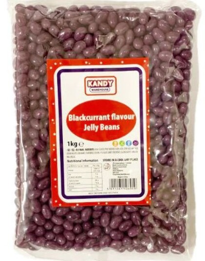 1 kg Zed Candy Blackcurrant Jelly Beans Gelebønner med Solbærsmak 1 kg Zed Candy Blackcurrant Jelly Beans Gelebønner med Solbærsmak