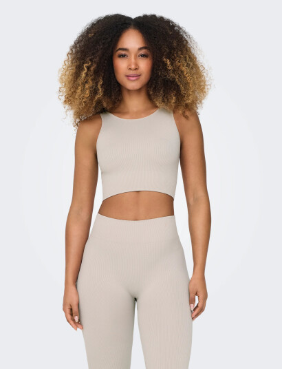Only Play Onpjaia Life Un Sl Seam Short Top Noos - Grey - XS/S