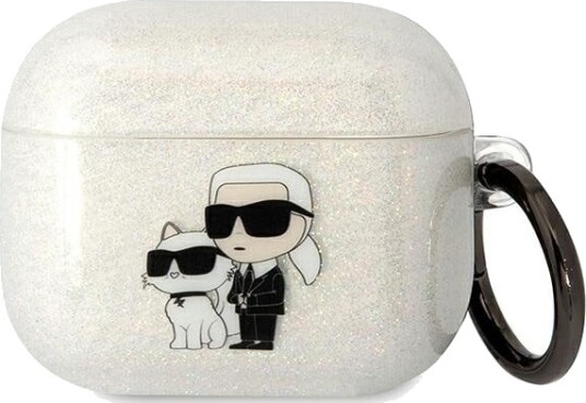 Karl Lagerfeld Karl&Amp Choupette Kla3hnkctgt Airpods 3-Deksel Gjennomsiktig Glitter