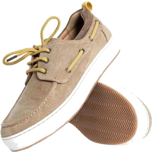 Boatboot Boatshoe Waxed Cotton Canvas Brown Canvas 38