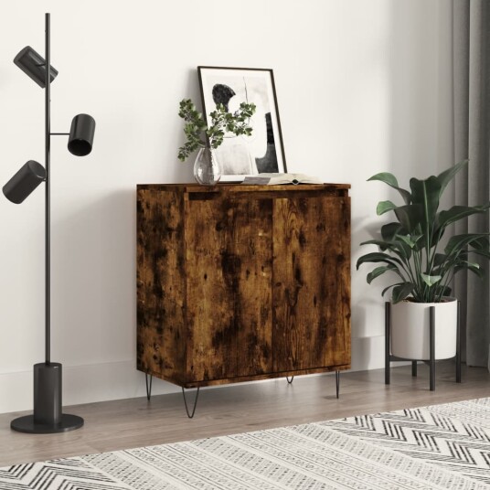vidaXL Skjenk røkt eik 60x35x70 cm konstruert tre vidaXL Skjenk røkt eik 60x35x70 cm konstruert tre