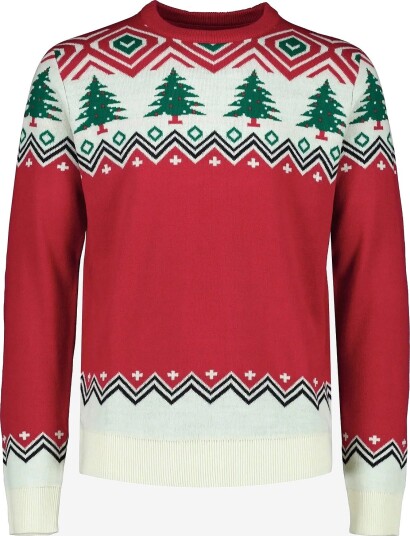 Lindbergh Christmas Jacquard Sweater RED M