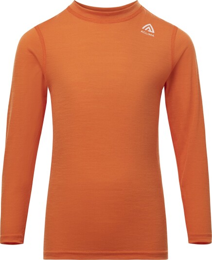 Aclima Kids' LightWool Crew Neck  Orange Tiger 100