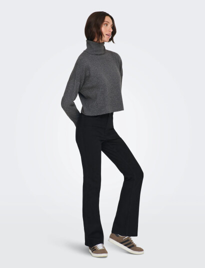 ONLY Onlama Life Ls Rib Rollneck Cc Knt - Grey - XL ONLY Onlama Life Ls Rib Rollneck Cc Knt - Grey - XL