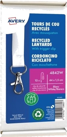 Avery 4842W Merkeholder Metall Polyetylentereftalat Pet Hvit 15 Mm 440 Mm 10 Stykker Avery 4842W Merkeholder Metall Polyetylentereftalat Pet Hvit 15 Mm 440 Mm 10 Stykker