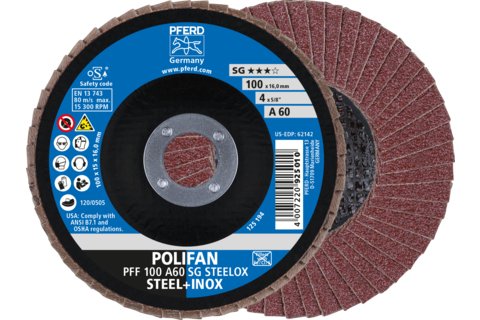 Pferd 67606100 Klaffskive Nedtrykket Senter Rustfritt Stål Stål Alle Merker 1,6 Cm 10 Cm