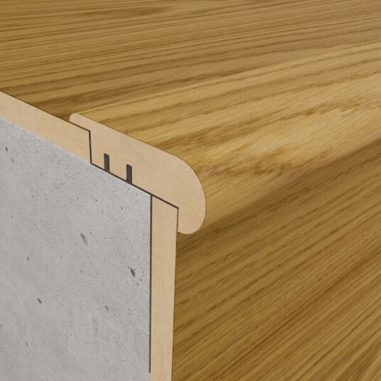 North Wood Trappenese Finert Med Brakett Eik B: 66mm L: 2420mm T: 21mm Natur