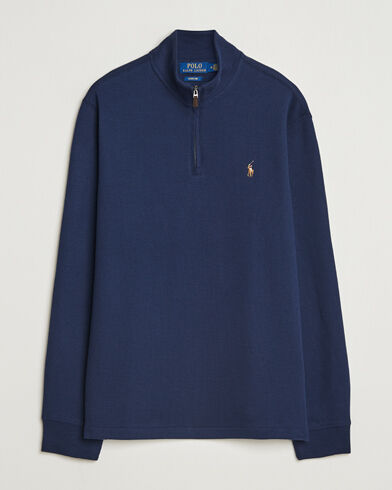 Ralph Lauren Polo Double Knitted Half Zip Cruise Navy