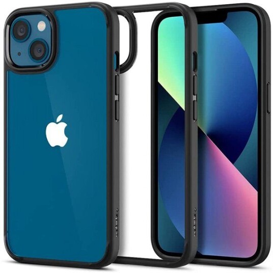 Spigen Ultra Hybrid Bakdeksel i Gjennomsiktig Svart for iPhone 13 med MagSafe Kompatibilitet