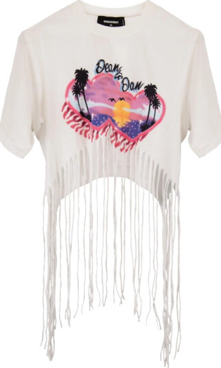 Dsquared2 Dame Topper Hvit M,