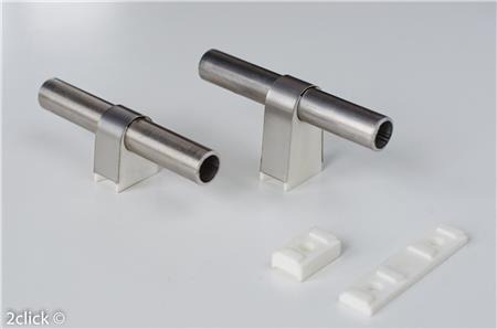 Afstandsstykke 2Click Ø15mm Parallel Monterings Plade. Til Ø15mm Rør.