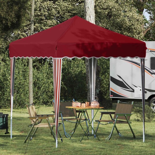 vidaXL Pop-up Festtelt 195 x 195 x 245 cm Burgunder Oxford Stoff