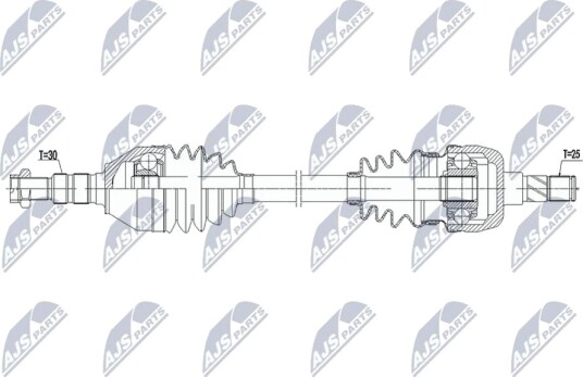 NTY NPW PL 186 Drivaksel