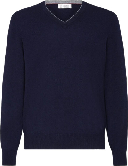 Brunello Cucinelli Herre Strikkevarer Blå 2XL,