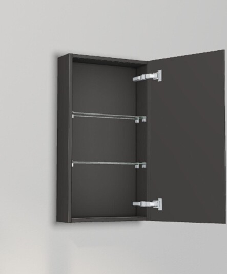 INR Iconic Nordic Rooms Grip 40/15 Veggskap Carbon Grey / 40cm Høyre Hengslet
