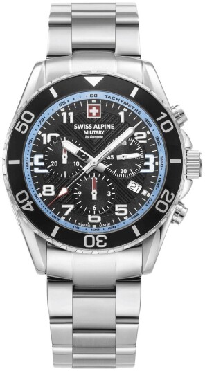 Swiss Alpine Military Herreklokke 7029.9131 Raptor Sort/Stål Ø42 mm