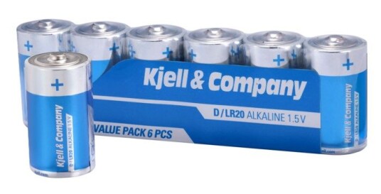Kjell & Company D-batterier (LR20) 6-pk.