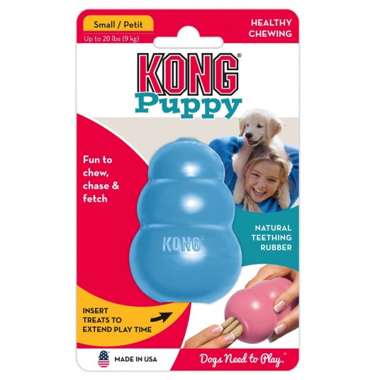 Kong Puppy Original S: L 8 X B 5 X H 5 cm Blå Kong Puppy Original S: L 8 X B 5 X H 5 cm Blå