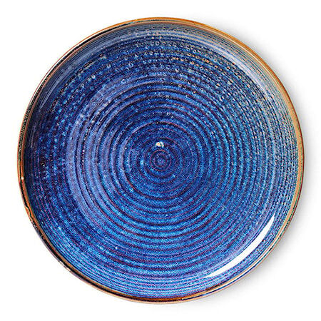HKLiving Chef ceramics: Middagstallerken 26 cm rustikk blå HKLiving Chef ceramics: Middagstallerken 26 cm rustikk blå