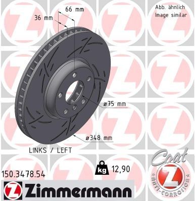 Bremseskive ZIMMERMANN 150.3478.54