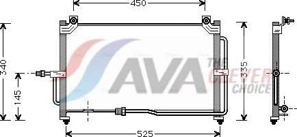 Kondensator, klimaanlegg AVA COOLING SYSTEMS DW5028