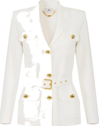 Elisabetta Franchi Dame Jakker Hvit L,