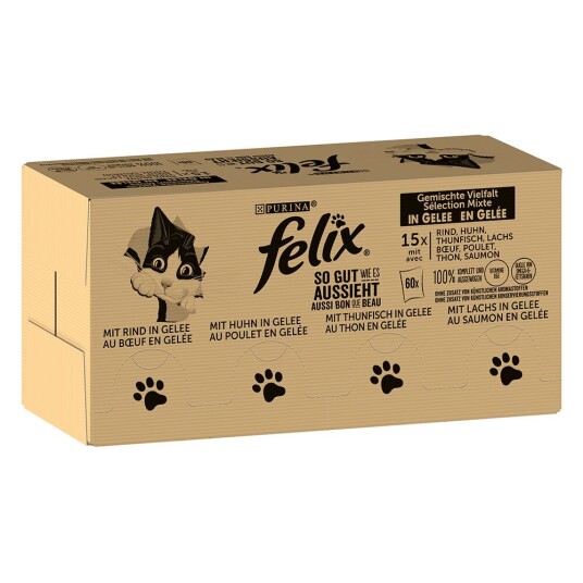 Felix Jumbopakke: Latz "As Good As It Looks" 120X85G/100G 120 X 85 G Kjøttmix Ii (Storfe Laks Kylling Tunfisk)